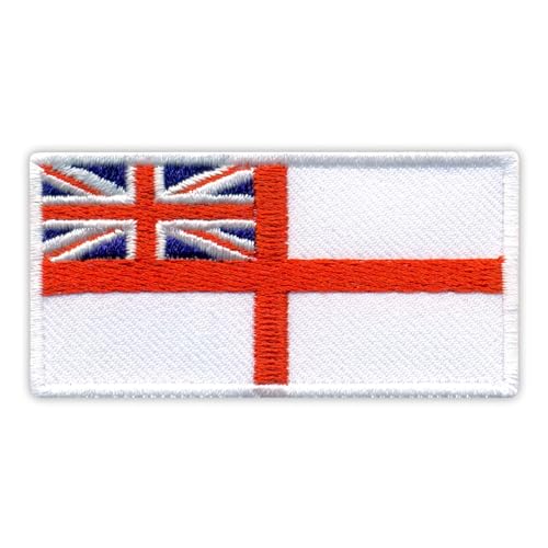 Weiße Flagge – Royal Navy Flag – Aufnäher – bestickter Aufnäher/Abzeichen/Emblem von Patchion