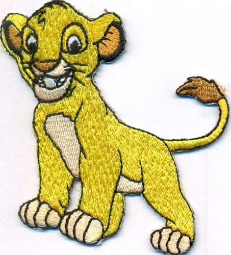 Patches Aufnäher Simba König der Löwen DIY Flicken Lion Bügelbild Aufbügler Abzeichen zum aufbügeln Aufkleber Applikation Schultasche DVD Tasche Kinderbekleidung Iron on Patch 80x80mm von Patch