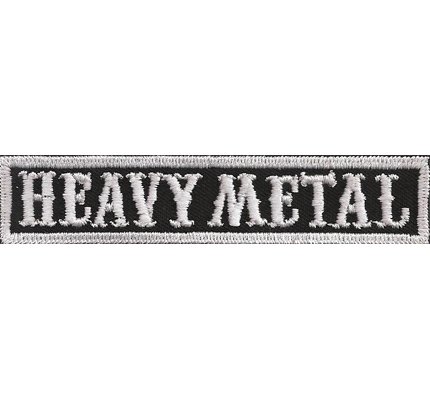 Toripor HEARVY Metal Namensschild Rangabzeichen Motorad Kutte Patch Aufnäher L von Patchking