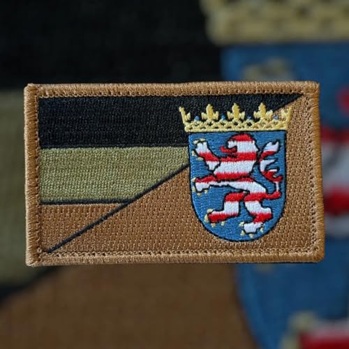 Deutschland Bundesländer Flaggen Subdued für Jäger, Bundeswehr, Schützen, Armee und einfach zum Sammeln mit Hakenklett für Rucksack, Jacke usw (HE) von Patchlab