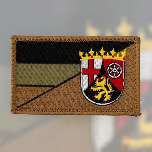 Deutschland Bundesländer Rheinland Pfalz Flaggen Subdued für Jäger, Bundeswehr, Schützen, Armee und einfach zum Sammeln mit Hakenklett für Rucksack, Jacke usw SACHSEN Deutschland Bundesländer Rheinland Pfalz Flaggen Subdued für Jäger, Bundeswehr, Schützen, Armee und einfach zum Sammeln mit Hakenklett für Rucksack, Jacke usw SACHSEN von Patchlab