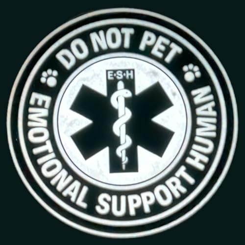 ESH Support Human Morale Patch lustige Variante des emotional support hundes, mit Hakenklett Rückseite von Patchlab