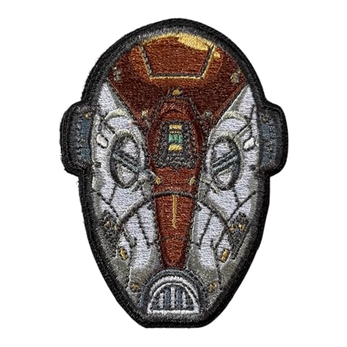 Patchlab Helmet Bucket #53 gestickter Morale Patch 76mm Haken und Flausch, Droid Robot Clone Head von Patchlab