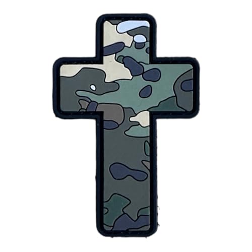 Patchlab Taktischer Patch, Motiv: Camouflage, Kreuz, Glaube, Glaube, PVC-Gummi, Klettverschluss, Befestigung für Rucksäcke, Mützen, Jacken, Religionsaufnäher für religiöse Menschen, mehrfarbig, 7,6 cm Patchlab Taktischer Patch, Motiv: Camouflage, Kreuz, Glaube, Glaube, PVC-Gummi, Klettverschluss, Befestigung für Rucksäcke, Mützen, Jacken, Religionsaufnäher für religiöse Menschen, mehrfarbig, 7,6 cm von Patchlab