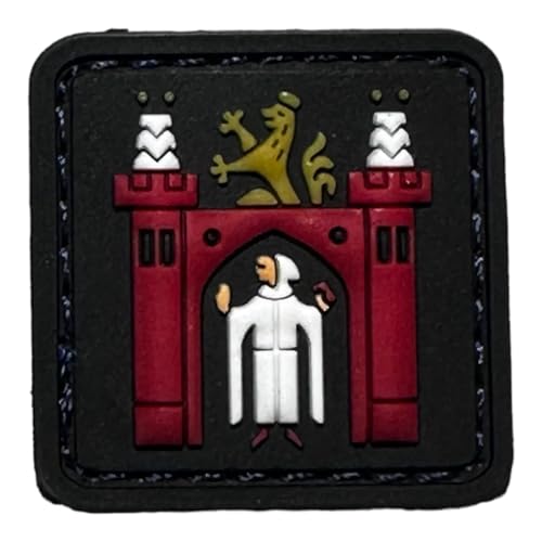 RE München TBL Thin Blue Line Patch 3x3 cm mit blauem Garn und Hakenklett von Patchlab
