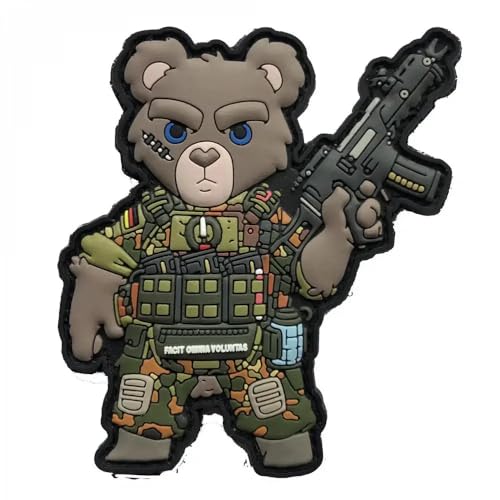 TACOPSGEAR Teddy Teddybär Flecktarn PVC Morale Patch 76mm mit Hakenklett für Rucksack, Cap und Jacke Bundeswehr Soldat Armee Heer Veteran TACOPSGEAR Teddy Teddybär Flecktarn PVC Morale Patch 76mm mit Hakenklett für Rucksack, Cap und Jacke Bundeswehr Soldat Armee Heer Veteran von Patchlab