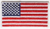 Applikation Aufbügler Patches Stick Emblem Aufnäher Abzeichen ,,US Flag Patch 2-Zoll-weiße Border - 2x1.1Zoll ,, von Patchmania