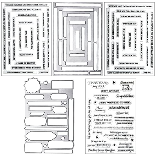 5 Stück Stempel und Stanzformen für Kartenherstellung, Metall-Stanzformen, klare Silikonstempel, Gefühle, Wörter, Silikonschablonen, Karbonstahl, Prägeschablone für Kartenherstellung, DIY, Handwerk, 5 Stück Stempel und Stanzformen für Kartenherstellung, Metall-Stanzformen, klare Silikonstempel, Gefühle, Wörter, Silikonschablonen, Karbonstahl, Prägeschablone für Kartenherstellung, DIY, Handwerk, von Patelai