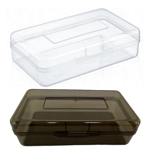 Patelai 24 Stück schwarze Stiftebox 8,3 x 4,7 x 2,4 cm, Kunststoff, transparent, mit Schnappdeckeln Patelai 24 Stück schwarze Stiftebox 8,3 x 4,7 x 2,4 cm, Kunststoff, transparent, mit Schnappdeckeln von Patelai