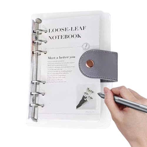Patifirst A6 Ordner | Klarer 6 Ring Ordner Planer,Arbeitsnotizbuch für Reinigung - Urlaub Gesundheit Exercise Workout Lesen Aufgabenmanagement Büro von Patifirst