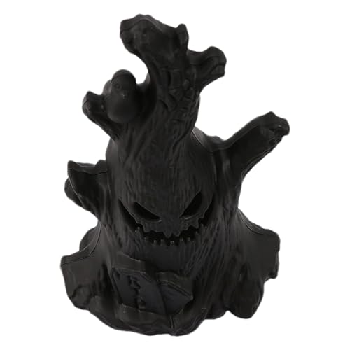 Patifirst Halloween Kerzen,LED Flackerkerzen Für Halloween Ohne Echte Flamme | Lächeln Baumstumpf Design Für Küche Festliches Bücherregal von Patifirst
