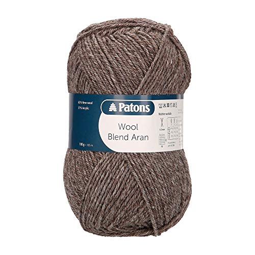 Patons 9806522-00012 Wool Blend Aran Strickgarn, Wolle, taupe, 100-grams, 100 Gramm Patons 9806522-00012 Wool Blend Aran Strickgarn, Wolle, taupe, 100-grams, 100 Gramm von Patons