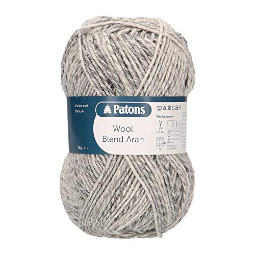 Patons 9806522-00088 Wollmischung Aran Strickgarn, Wolle Acryl, grau, 100-grams Patons 9806522-00088 Wollmischung Aran Strickgarn, Wolle Acryl, grau, 100-grams von Patons
