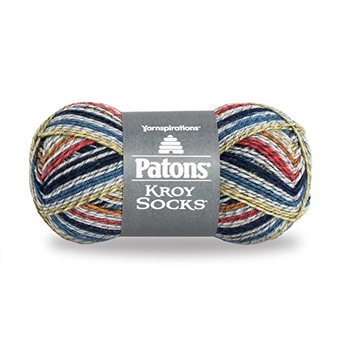 Patons Kroy Socks Garn, Blauer gestreifter Ragg, 152 von Patons