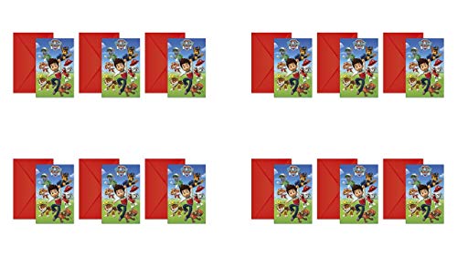 Patrulla Canina 2566; Packung mit 12 Einladungen, ideal für Partys und Geburtstage von Patrulla Canina