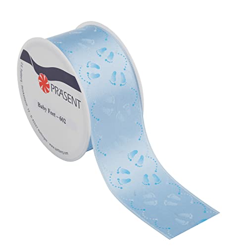 Satinband Geschenkband"BabyFeet light blue" 2 m lang Junge Baby DIY Babyshower basteln Geschenk Satinband Geschenkband"BabyFeet light blue" 2 m lang Junge Baby DIY Babyshower basteln Geschenk von PRÄSENT