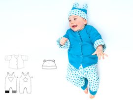 Alberto, Flavio und Orso - Strampler, Jacke und Mütze von Pattern 4 kids