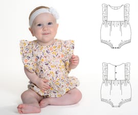 Baby-Bloomer/Kurzoverall Chiara von Pattern 4 kids