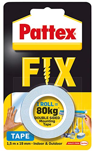 Pattex FIX Doppelseitiges Klebeband, 1,5 m x 19 mm, Henkel Gruppe/Bilaterales Band von Pattex