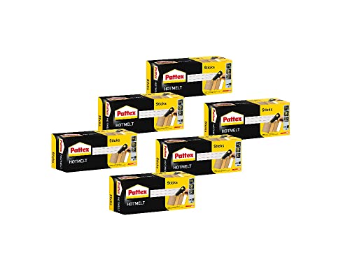 Pattex Hotmelt Sticks zum Nachfüllen, Klebesticks für die Heißklebepistole mit extrem hoher Transparenz, 6x50 Heißkleber Sticks zum Basteln, Dekorieren und Reparieren, 9H PTK1 Pattex Hotmelt Sticks zum Nachfüllen, Klebesticks für die Heißklebepistole mit extrem hoher Transparenz, 6x50 Heißkleber Sticks zum Basteln, Dekorieren und Reparieren, 9H PTK1 von Pattex