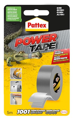 Pattex Power Tape Allzweck-Klebeband, 5 m, Grau von Pattex