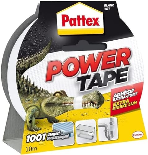 Pattex Power Tape Reparatur-Klebeband in Box, 10 m, Weiß von Pattex