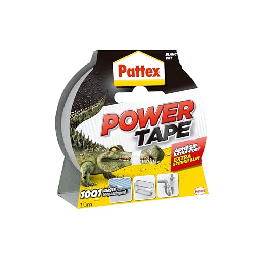 Pattex Power Tape Reparatur-Klebeband in Box, 10 m, Weiß von Pattex