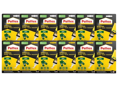 Pattex Spezialkleber Textil, Blisterkarte, 12x 20g | Textilkleber für flexible, dauerhafte Verbindungen bei Stoff und Kleidung von Pattex