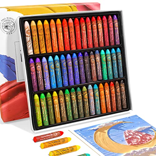 Paul Rubens Ölpastellkreide Set, 48 Farben Oil Pastels Weiche Pastellfarben Ungiftig für Künstler, Studenten und Kinder, Ideal zum Skizzieren, Dekorieren von Paul Rubens