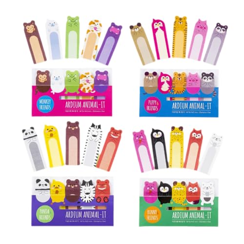 Süße Tiere Haftnotizen, Cartoon Lesezeichen, Registerkarten, selbstklebendes Papierset für Büroarbeit, Schule, Studenten, Geschenkidee,4 stück Süße Tiere Haftnotizen, Cartoon Lesezeichen, Registerkarten, selbstklebendes Papierset für Büroarbeit, Schule, Studenten, Geschenkidee,4 stück von Paulilia