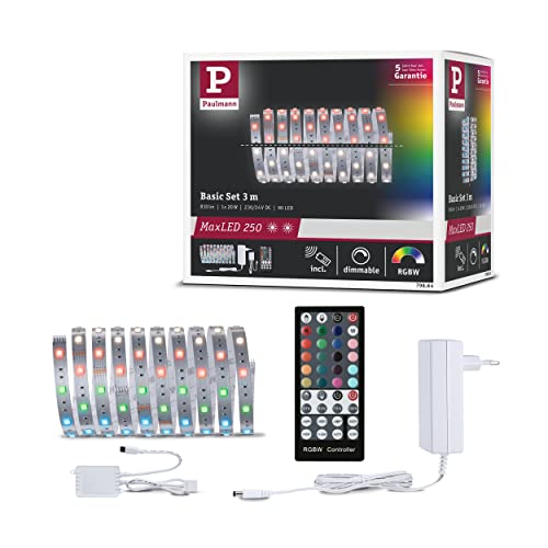 Paulmann MaxLED 250 RGBW Basisset, beschichtet, 3m, IP20, 20W, Farbwechselfunktion Paulmann MaxLED 250 RGBW Basisset, beschichtet, 3m, IP20, 20W, Farbwechselfunktion von Paulmann