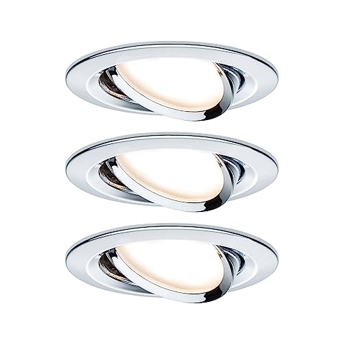 Paulmann Premium EBL Set Coin Slim dimmbar rund schwenkbar LED 3x6,8W 2700K 230V 51mm Chrom/Alu Paulmann Premium EBL Set Coin Slim dimmbar rund schwenkbar LED 3x6,8W 2700K 230V 51mm Chrom/Alu von Paulmann