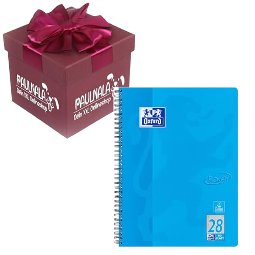 Oxford Touch Collegeblock A4 kariert, mit Doppelrand, 80 Blatt, blau inkl. Überraschungsgeschenk von Paulnala.de (1, Blau) von Paulnala Dein XXL Onlineshop
