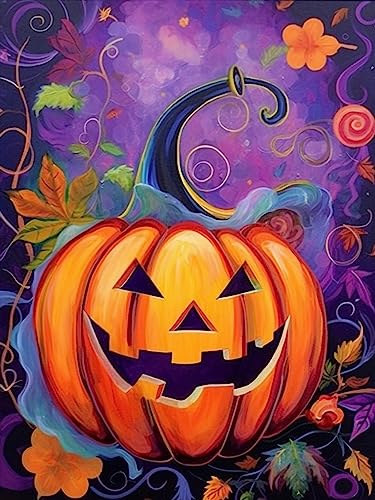 Pavemlo 5D Diamond Painting Kits Halloween, DIY Diamant Stickerei Malerei Kits Lila Kürbis, Full Drill Set Strass Stickerei Bilder DIY Diamant Malerei für House Wall Dekoration 30X40cm Pavemlo 5D Diamond Painting Kits Halloween, DIY Diamant Stickerei Malerei Kits Lila Kürbis, Full Drill Set Strass Stickerei Bilder DIY Diamant Malerei für House Wall Dekoration 30X40cm von Pavemlo