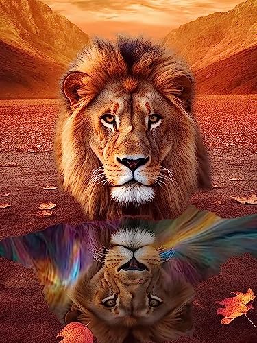 Pavemlo 5D Diamond Painting Kits Reflektierender Löwenkopf, DIY Diamant Stickerei Malerei Kits Tiere, Full Drill Set Strass Stickerei Bilder DIY Diamant Malerei für House Wall Dekoration 30X40cm Pavemlo 5D Diamond Painting Kits Reflektierender Löwenkopf, DIY Diamant Stickerei Malerei Kits Tiere, Full Drill Set Strass Stickerei Bilder DIY Diamant Malerei für House Wall Dekoration 30X40cm von Pavemlo