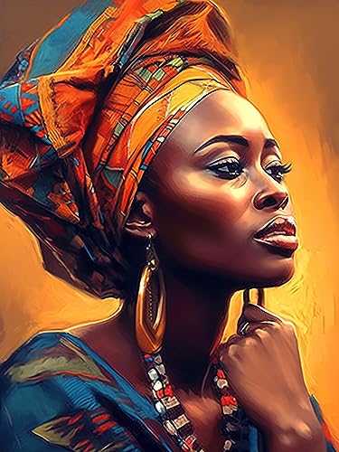 Pavemlo 5D Diamond Painting Kits Zubehör Afrikanische Frau, DIY Diamant Stickerei Malerei Kits Afroamerikaner, Full Drill Set Strass Stickerei Bilder Diamant Malerei für House Wall Dekoration 30X40cm Pavemlo 5D Diamond Painting Kits Zubehör Afrikanische Frau, DIY Diamant Stickerei Malerei Kits Afroamerikaner, Full Drill Set Strass Stickerei Bilder Diamant Malerei für House Wall Dekoration 30X40cm von Pavemlo