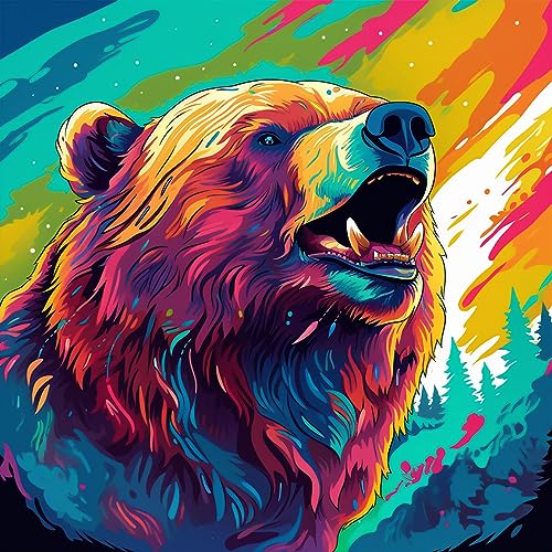 Pavemlo 5D Diamond Painting Kits Zubehör Heulender Bär, DIY Diamant Stickerei Malerei Kits Tier, Full Drill Set Strass Stickerei Bilder DIY Diamant Malerei für House Wall Dekoration 30X30cm Pavemlo 5D Diamond Painting Kits Zubehör Heulender Bär, DIY Diamant Stickerei Malerei Kits Tier, Full Drill Set Strass Stickerei Bilder DIY Diamant Malerei für House Wall Dekoration 30X30cm von Pavemlo