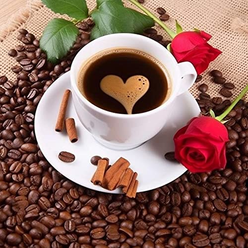 Pavemlo DIY Diamond Painting Set Zubehör Kaffeetasse, 5D Diamant Stickerei Malerei Kits Rosen, Full Drill Kristall Set Strass Stickerei Bilder für House Wall Dekoration 30X30 cm Pavemlo DIY Diamond Painting Set Zubehör Kaffeetasse, 5D Diamant Stickerei Malerei Kits Rosen, Full Drill Kristall Set Strass Stickerei Bilder für House Wall Dekoration 30X30 cm von Pavemlo