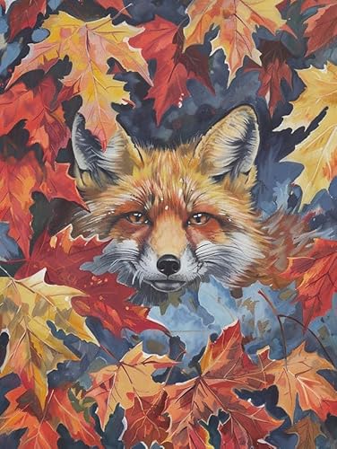 Pavemlo Diamond Painting Kits Ahornfuchs, DIY 5D Diamant Stickerei Malerei Kits Tier, Full Drill Kristall Set Strass Stickerei Bilder DIY Diamant Malerei für House Wall Dekoration 30x40cm Pavemlo Diamond Painting Kits Ahornfuchs, DIY 5D Diamant Stickerei Malerei Kits Tier, Full Drill Kristall Set Strass Stickerei Bilder DIY Diamant Malerei für House Wall Dekoration 30x40cm von Pavemlo