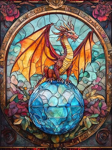 Pavemlo Diamond Painting Kits Erddrache, DIY 5D Diamant Stickerei Malerei Kits Tier, Full Drill Kristall Set Strass Stickerei Bilder DIY Diamant Malerei für House Wall Dekoration 30x40 cm Pavemlo Diamond Painting Kits Erddrache, DIY 5D Diamant Stickerei Malerei Kits Tier, Full Drill Kristall Set Strass Stickerei Bilder DIY Diamant Malerei für House Wall Dekoration 30x40 cm von Pavemlo