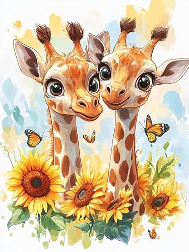 Pavemlo Diamond Painting Kits Giraffe, DIY 5D Diamant Stickerei Malerei Kits Sonnenblumentier, Full Drill Kristall Set Strass Stickerei Bilder DIY Diamant Malerei für House Wall Dekoration 30x40 cm Pavemlo Diamond Painting Kits Giraffe, DIY 5D Diamant Stickerei Malerei Kits Sonnenblumentier, Full Drill Kristall Set Strass Stickerei Bilder DIY Diamant Malerei für House Wall Dekoration 30x40 cm von Pavemlo