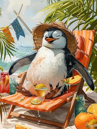 Pavemlo Diamond Painting Kits Pinguin, DIY 5D Diamant Stickerei Malerei Kits Tier, Full Drill Kristall Set Strass Stickerei Bilder DIY Diamant Malerei für House Wall Dekoration 30x40cm Pavemlo Diamond Painting Kits Pinguin, DIY 5D Diamant Stickerei Malerei Kits Tier, Full Drill Kristall Set Strass Stickerei Bilder DIY Diamant Malerei für House Wall Dekoration 30x40cm von Pavemlo