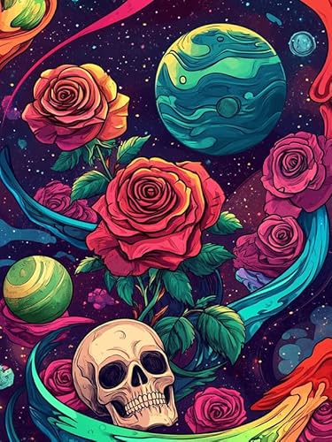 Pavemlo Diamond Painting Kits Planet Stieg, DIY 5D Diamant Stickerei Malerei Kits Skeleton, Full Drill Kristall Set Strass Stickerei Bilder DIY Diamant Malerei für House Wall Dekoration 30x40 cm Pavemlo Diamond Painting Kits Planet Stieg, DIY 5D Diamant Stickerei Malerei Kits Skeleton, Full Drill Kristall Set Strass Stickerei Bilder DIY Diamant Malerei für House Wall Dekoration 30x40 cm von Pavemlo