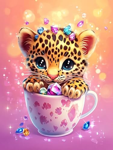 Pavemlo Diamond Painting Kits Tasse Tiger, DIY 5D Diamant Stickerei Malerei Kits Tier, Full Drill Kristall Set Strass Stickerei Bilder DIY Diamant Malerei für House Wall Dekoration 30x40 cm Pavemlo Diamond Painting Kits Tasse Tiger, DIY 5D Diamant Stickerei Malerei Kits Tier, Full Drill Kristall Set Strass Stickerei Bilder DIY Diamant Malerei für House Wall Dekoration 30x40 cm von Pavemlo