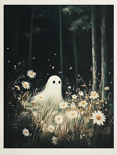 Pavemlo Diamond Painting Set Zubehör Halloween Geist, 5D Diamant Stickerei Malerei Kits, Full Drill Kristall Set Strass Stickerei Bilder DIY Diamant Malerei für House Wall Dekoration 30x40 cm m1662 von Pavemlo