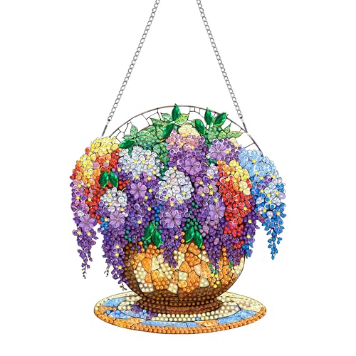 Pavemlo Doppelseitig Acrylbrett Diamond Painting Anhänger & Fensterbilder Set mit Kette -Lila Blumen DIY Anhänger Diamant Painting Wandbehang Kits 20x20 cm - für Wand Und Eingang Dekoration Pavemlo Doppelseitig Acrylbrett Diamond Painting Anhänger & Fensterbilder Set mit Kette -Lila Blumen DIY Anhänger Diamant Painting Wandbehang Kits 20x20 cm - für Wand Und Eingang Dekoration von Pavemlo