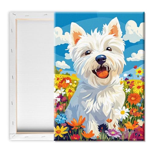 Pavemlo Malennach Zahlen Erwachsene mit Rahmen Hund Tier – 20x30 cm kleines Malen nach Zahlen auf Leinwand, Anfängerfreundliches DIY Malset, Perfekt für Wohnkultur & kreative Geschenke Pavemlo Malennach Zahlen Erwachsene mit Rahmen Hund Tier – 20x30 cm kleines Malen nach Zahlen auf Leinwand, Anfängerfreundliches DIY Malset, Perfekt für Wohnkultur & kreative Geschenke von Pavemlo