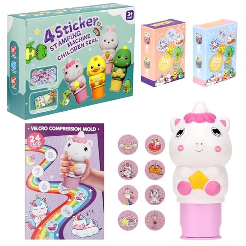 Pavlleen Aufkleberstempel,Reisespiele Sticker Set Mit Malbuch,24 Seitiger Aktivitätenblock,insgesamt 500 Aufkleber,Kleine Geschenke für Kinder,Reisespielzeug für Kleinkinder ab 3-6 Jahren-Pony Set Pavlleen Aufkleberstempel,Reisespiele Sticker Set Mit Malbuch,24 Seitiger Aktivitätenblock,insgesamt 500 Aufkleber,Kleine Geschenke für Kinder,Reisespielzeug für Kleinkinder ab 3-6 Jahren-Pony Set von Pavlleen
