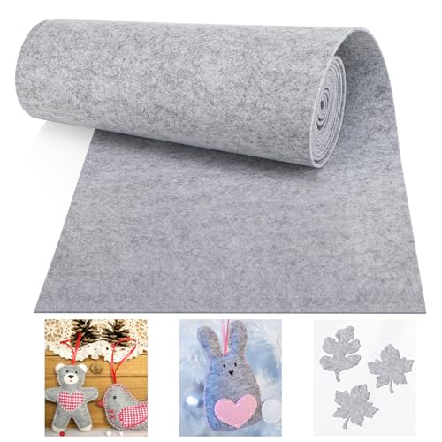 Pavlleen Filzrolle Filzstoff 30cm x 300cm x 3mm Polyester Filz für DIY Aufbewahrungstasche Patchwork Nähen Basteln Handwerken Hellgrau Filzmatte zum Zuschneiden Dekoration Pavlleen Filzrolle Filzstoff 30cm x 300cm x 3mm Polyester Filz für DIY Aufbewahrungstasche Patchwork Nähen Basteln Handwerken Hellgrau Filzmatte zum Zuschneiden Dekoration von Pavlleen