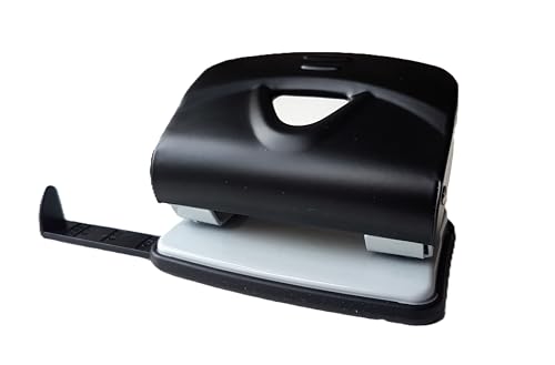 Pavo Büro Locher aus Metall für 20 Blatt incl. Anschlagschiene mit Formatangaben von Pavo